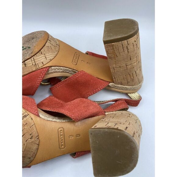 Coach Valeann Womens Tulip Platform Suede Sandal Size 8B - Picture 10 of 15